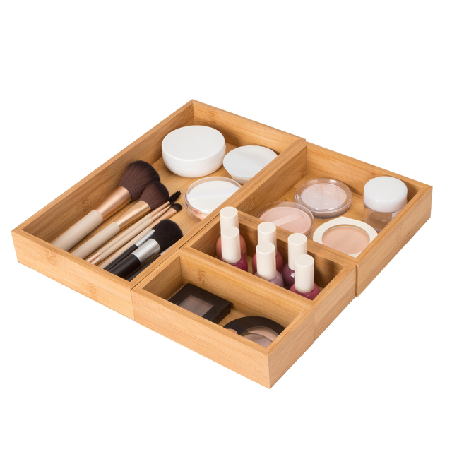 Lot de Organiseur Organiseur marron Bambou SENSEA