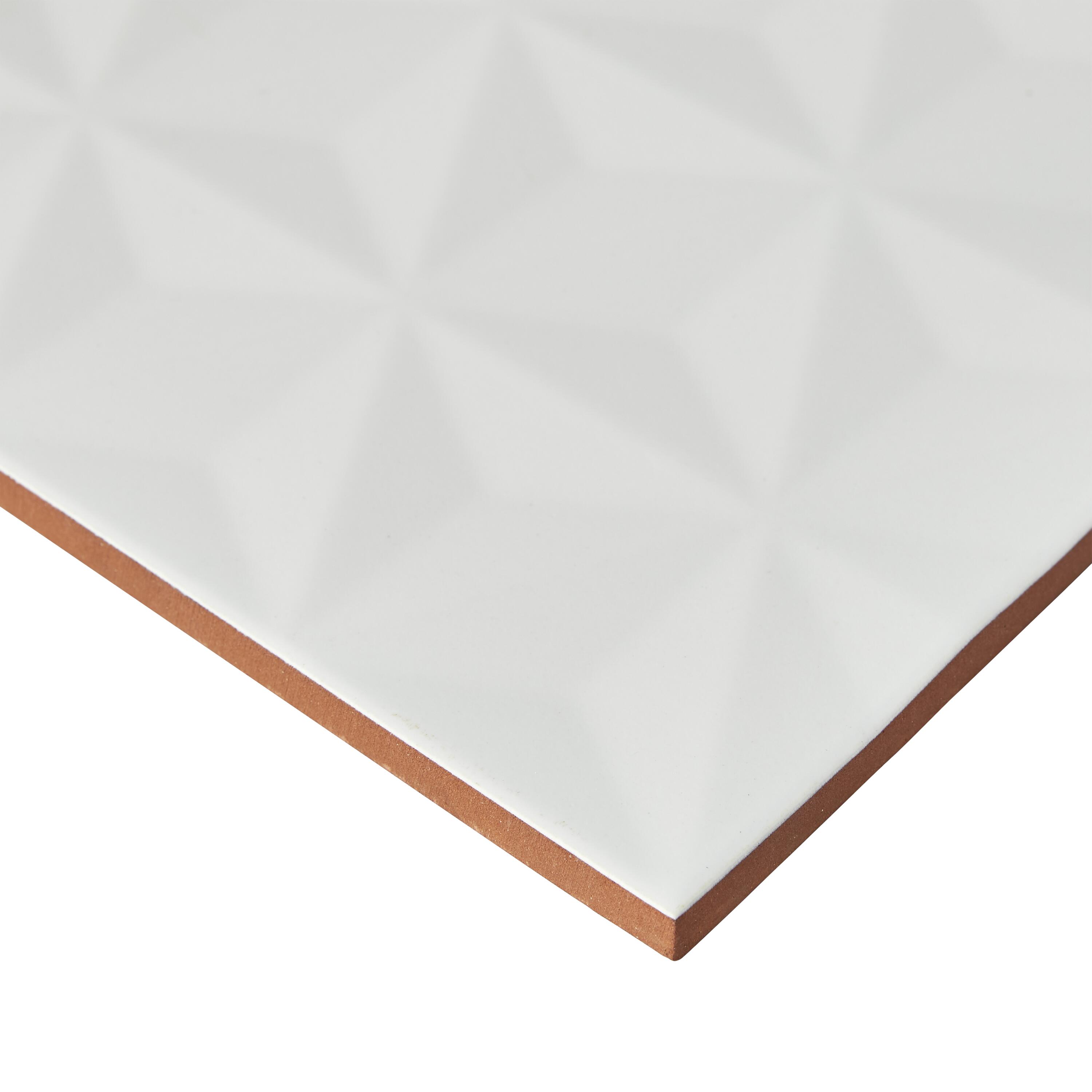 Carrelage mur intérieur effet relief blanc mat Frosty l.25 x L.40 cm ARTENS - 2