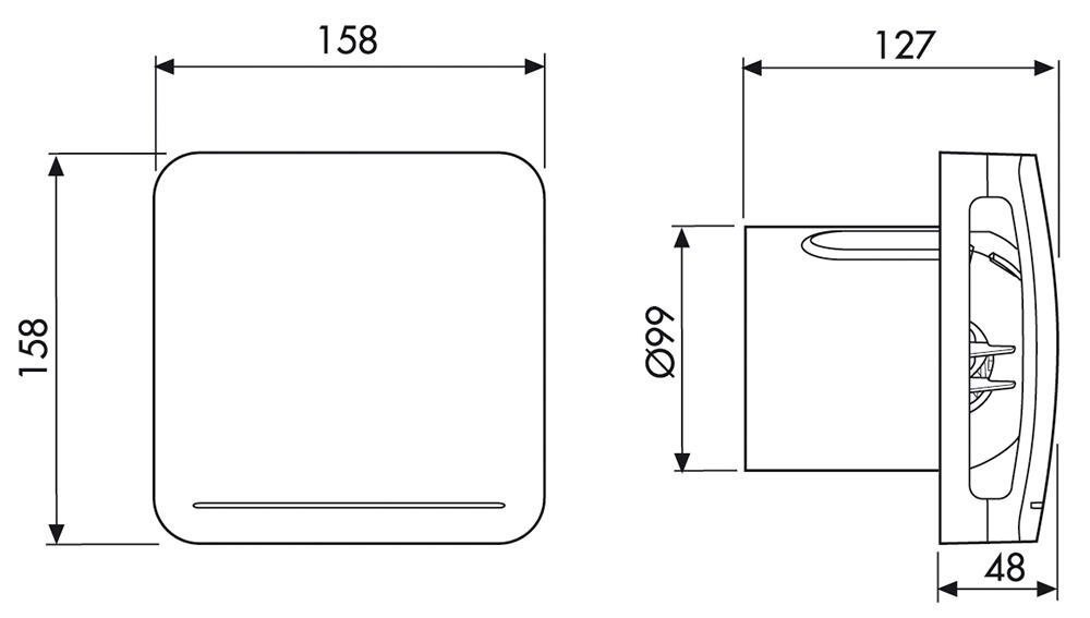 Aérateur permanent à détection d'humidité S&P VEMREA 2 100 mm - 4