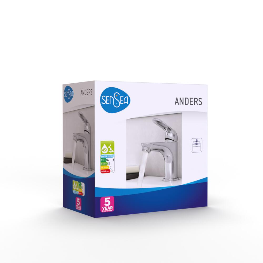 Mitigeur de lavabo chrome S, Anders, SENSEA - 8