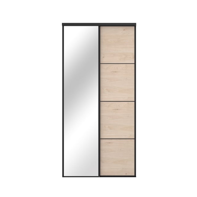 Portes de placard coulissantes Liseret 2 portes jackson et miroir l120xH250cm