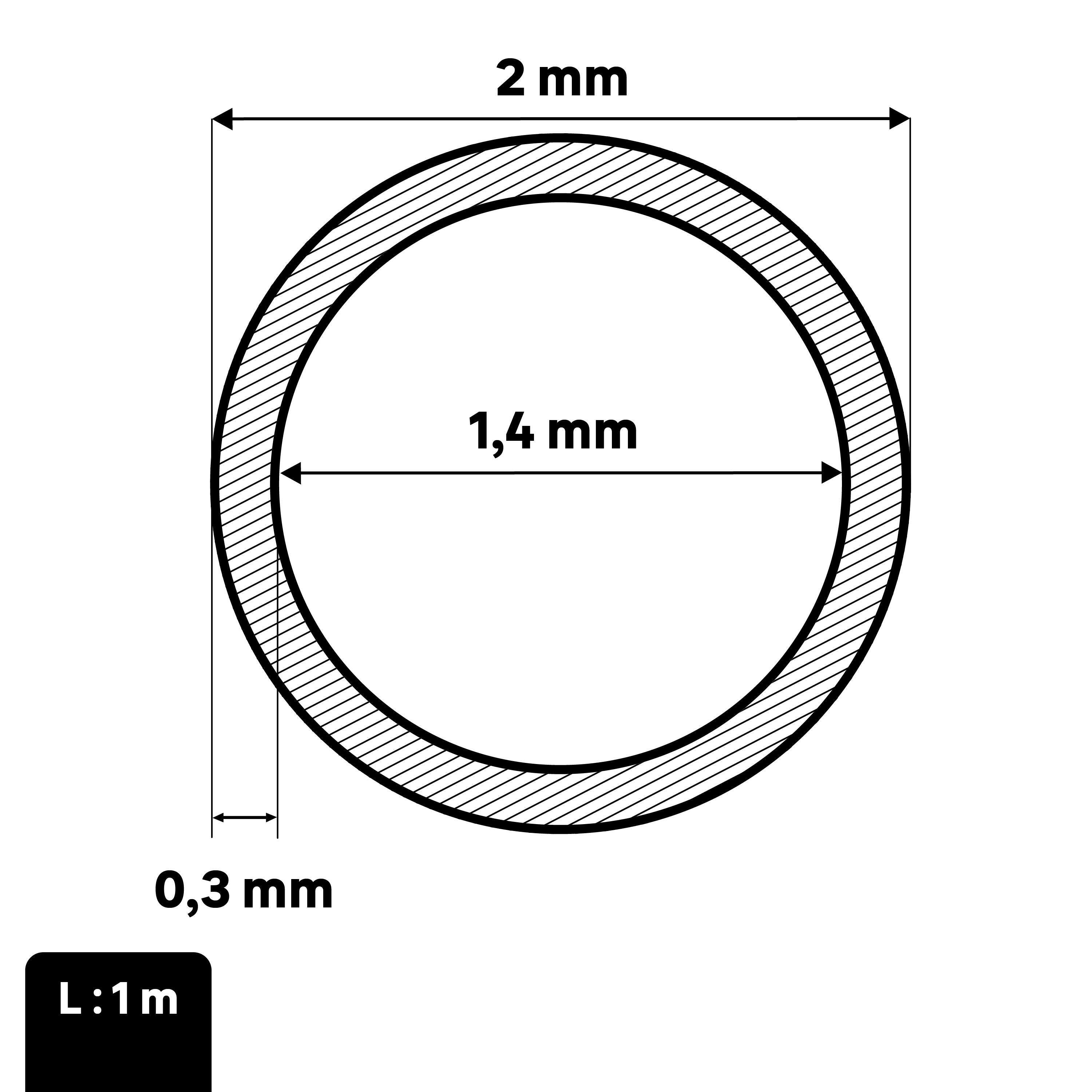 Tubes Ronds Laiton 2 à 6 Mm - 300 Mm Long - Modélisme Construction Artisanat