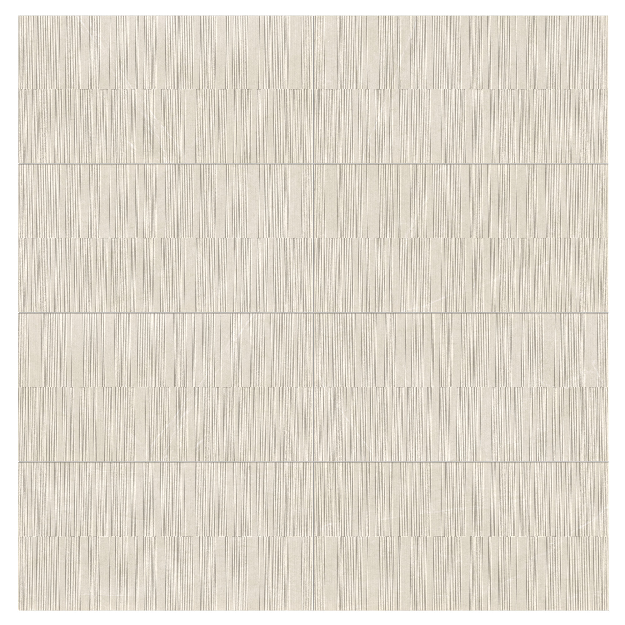 Carrelage mur intérieur effet pierre rainuré ivoire Master l.30.5 x L.61 cm - 3