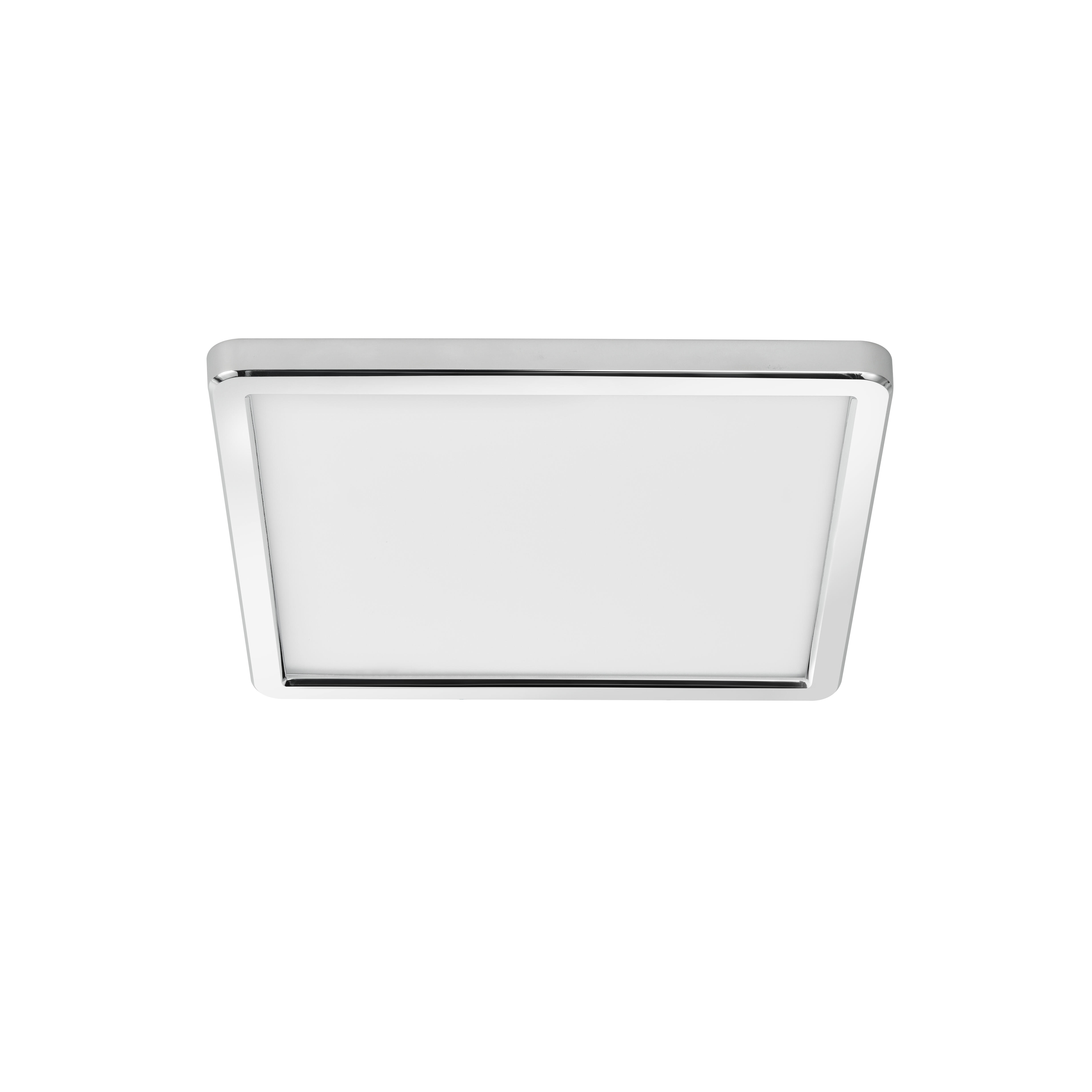 Plafonnier LED salle de bain Oja 29.4cmx29.4cm blanc chaud/neutre chrome Nordlux - 9