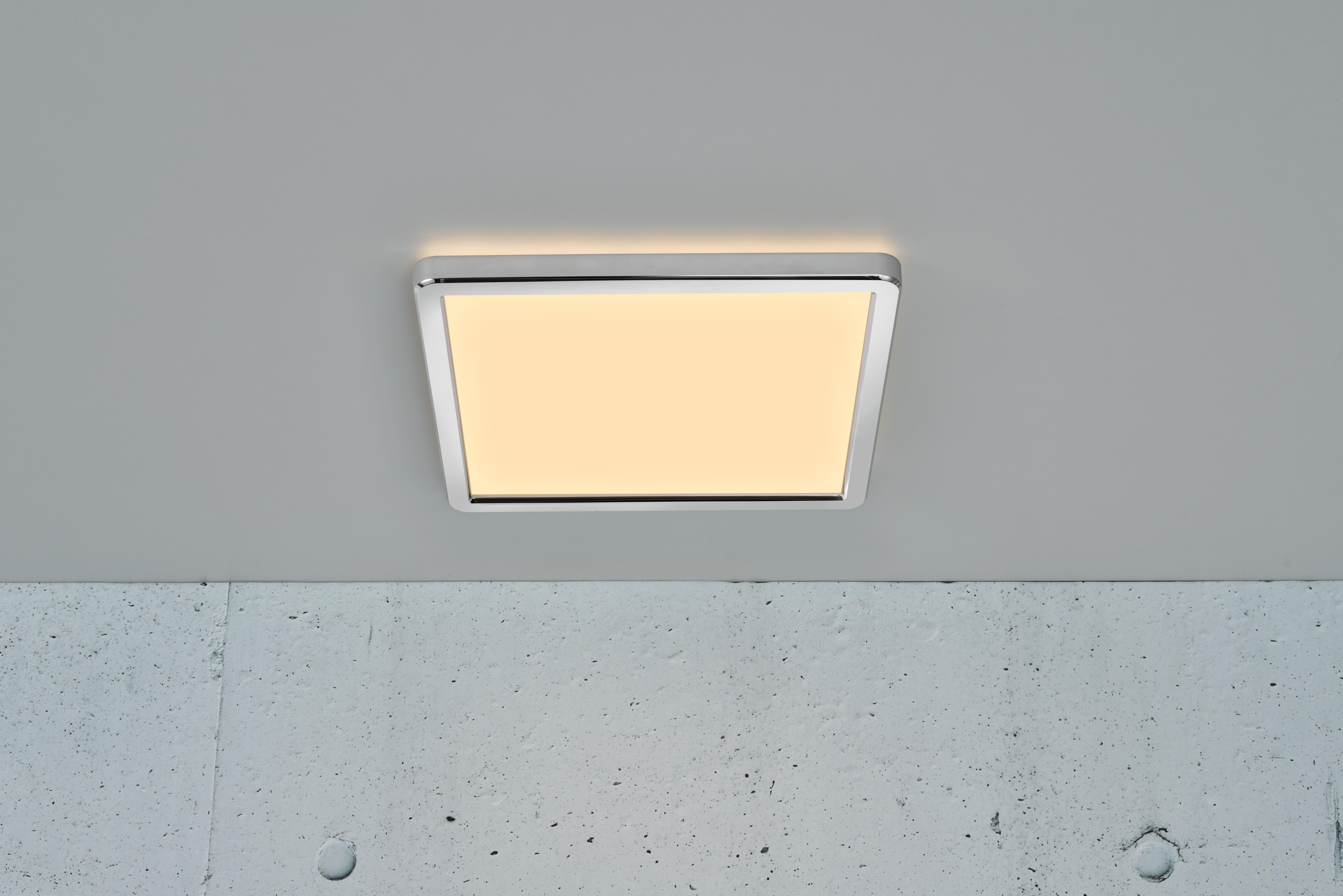 Plafonnier LED salle de bain Oja 29.4cmx29.4cm blanc chaud/neutre chrome Nordlux - 4