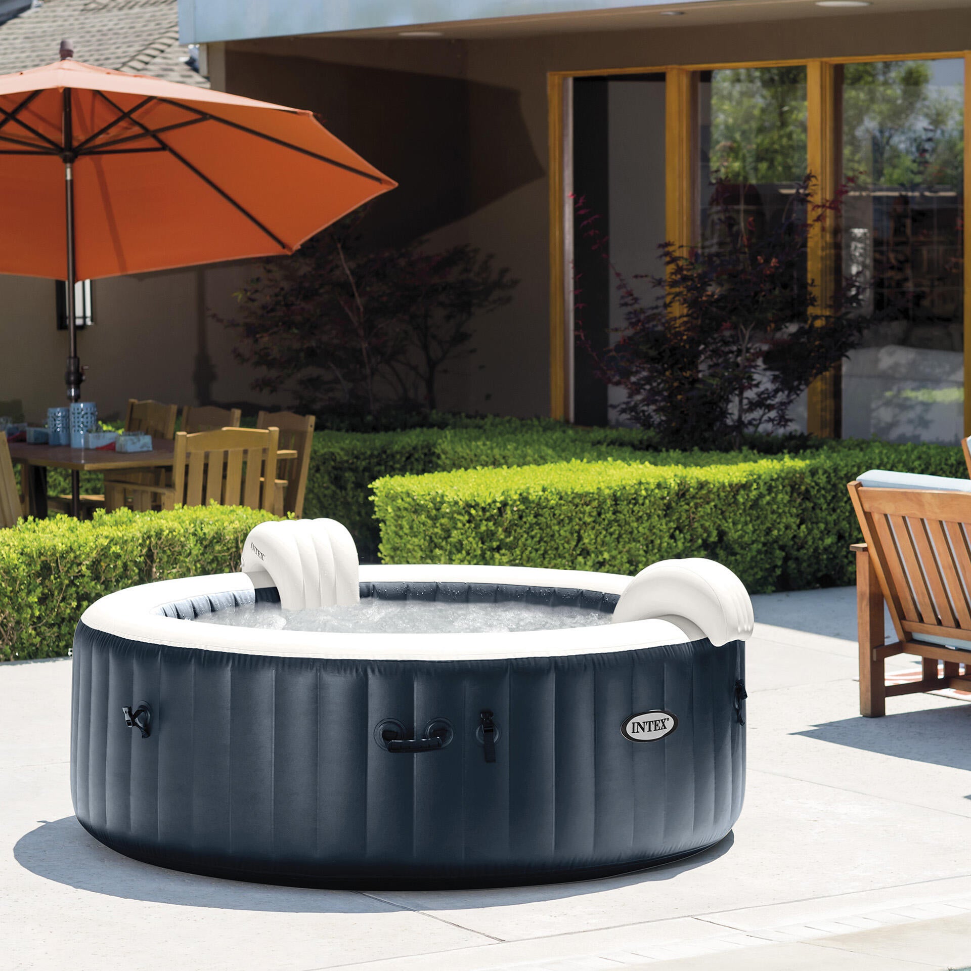 Pure spa gonflable INTEX Blue Navy rond 4 places - 4