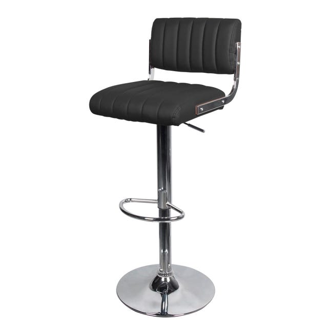 Tabouret Brooklyn en Simili Noir