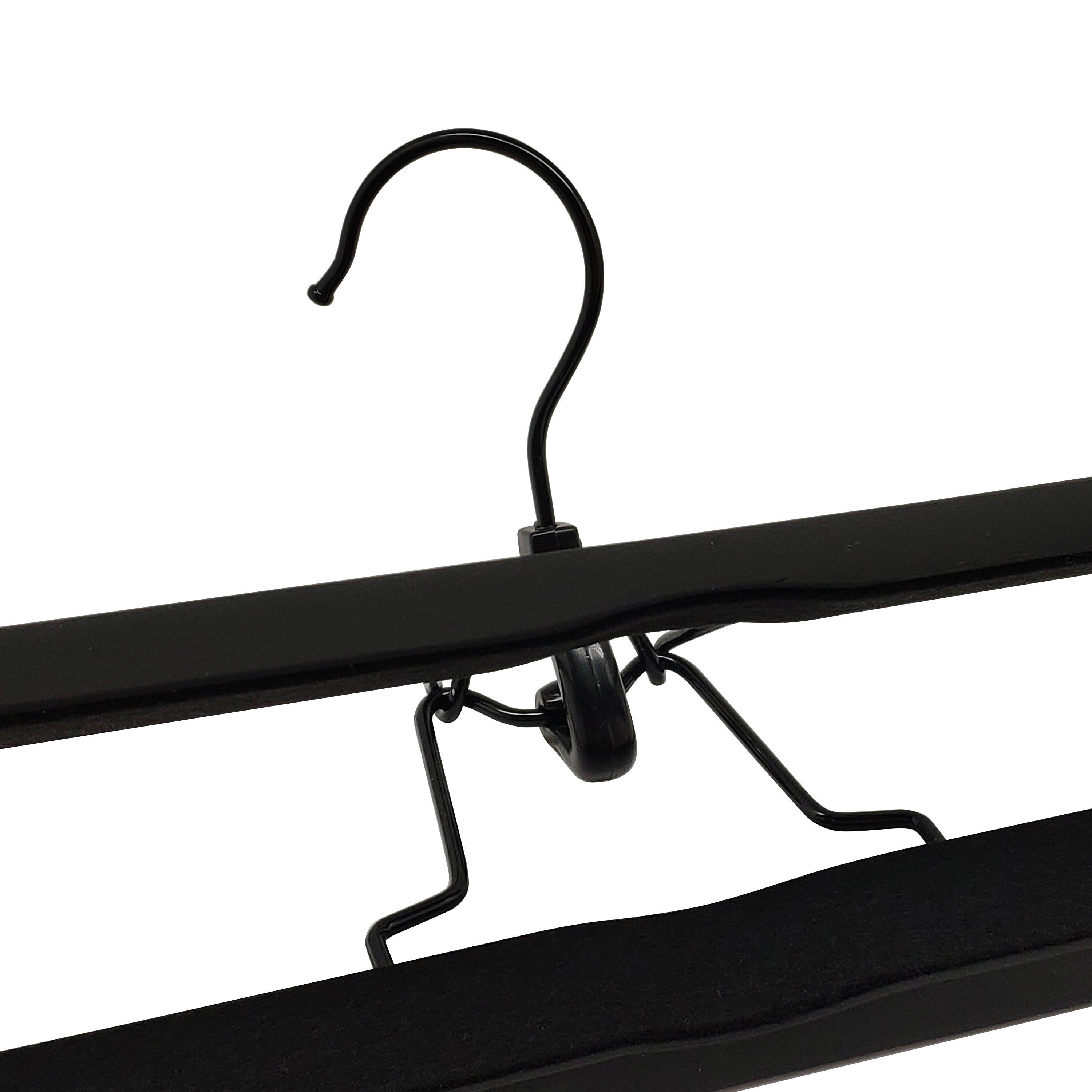 Cintre pantalon et jupe bois noir, H.17.2 x l.28 x P.2.2 cm - 3