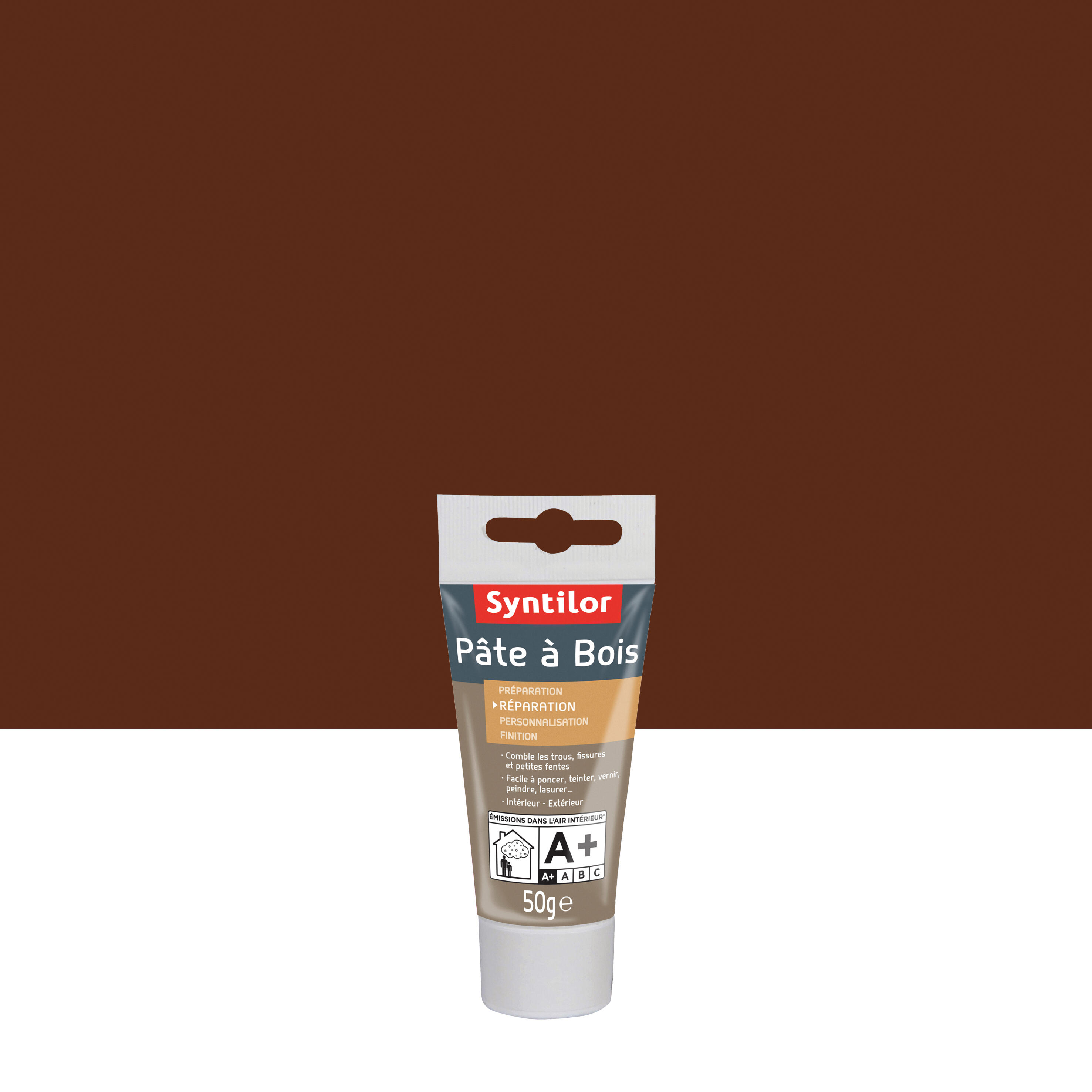 En pâte Acajou foncé SYNTILOR acajou foncé 50 g Leroy Merlin