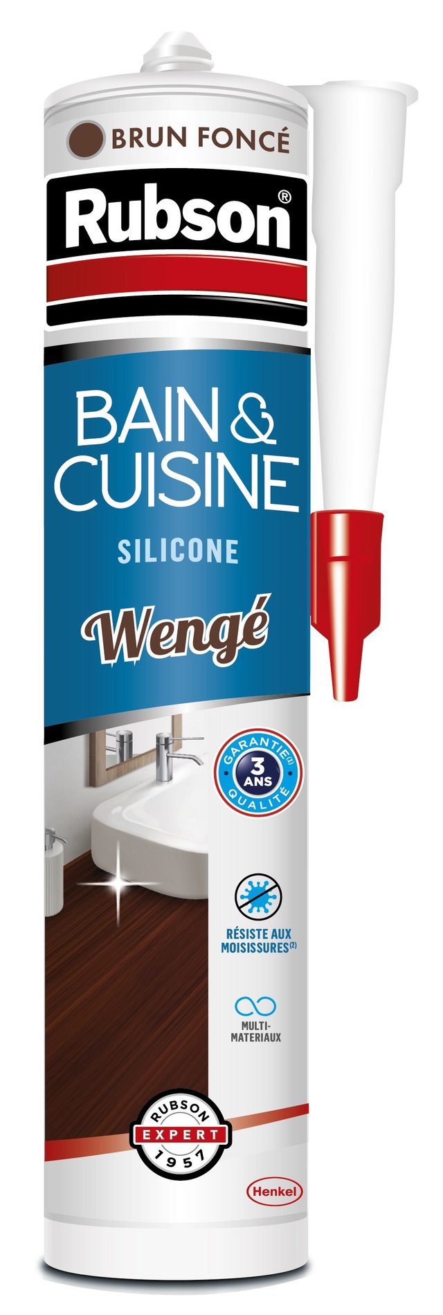 Silicone Bain et cuisine RUBSON, marron, 280 ml