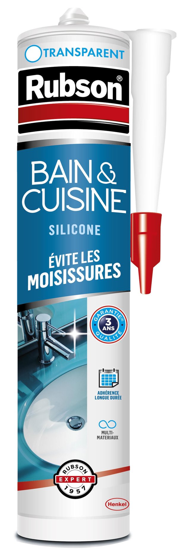 Silicone Bain et cuisine RUBSON transparent, 280 ml