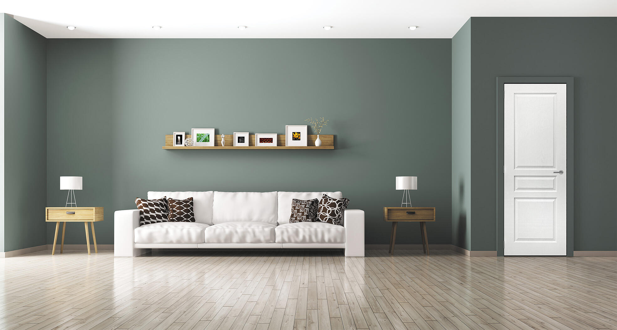 Bloc-porte postformé prépeint Larg.63 cm poussant droit alvéolaire Huiss.72 mm - 3