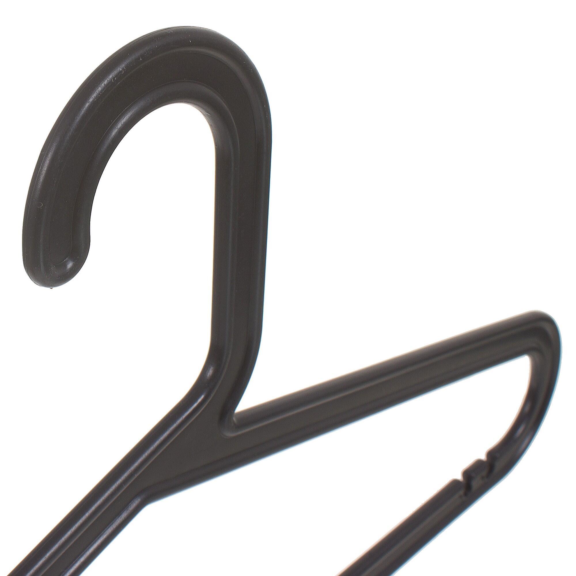 Lot de 4 cintres plastique noir, H.20.5 x l.39.5 x Ep.1.52 cm - 4
