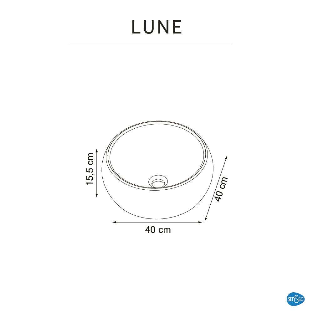 Vasque à poser céramique rond Lune Diam.40 cm blanc brillant - 4