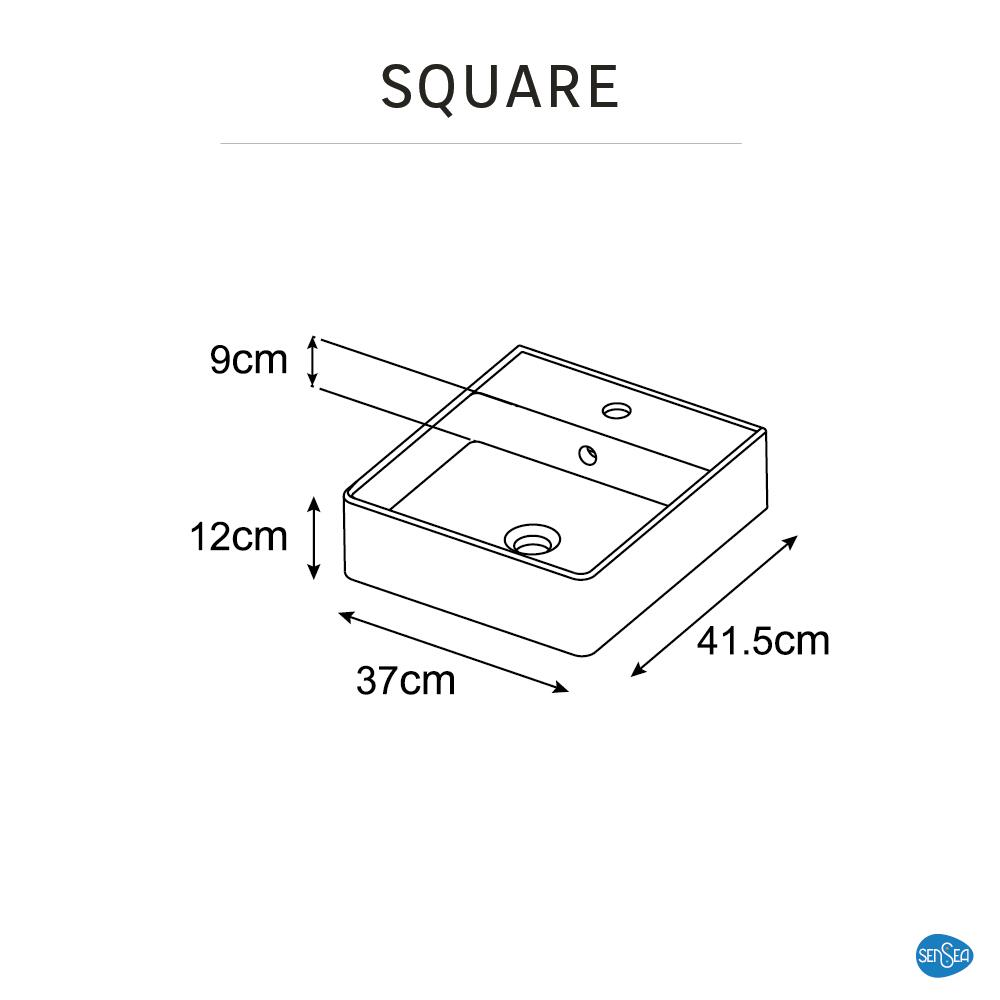Vasque à poser céramique carré Square l.37 x P.42 cm blanc brillant - 6