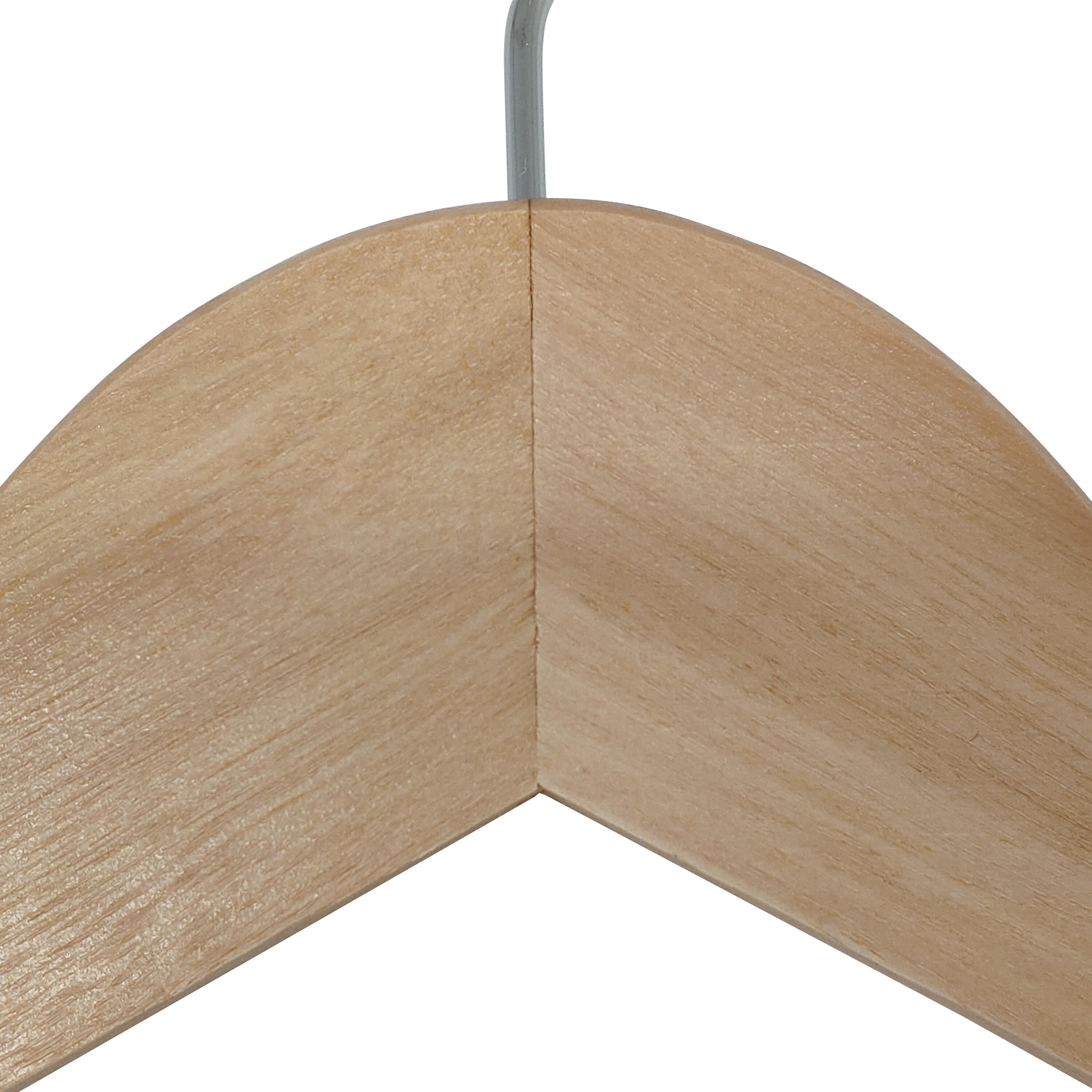 Lot de 8 cintres bois et acier, H.23 x l.44.5 x P.9.6 cm - 12