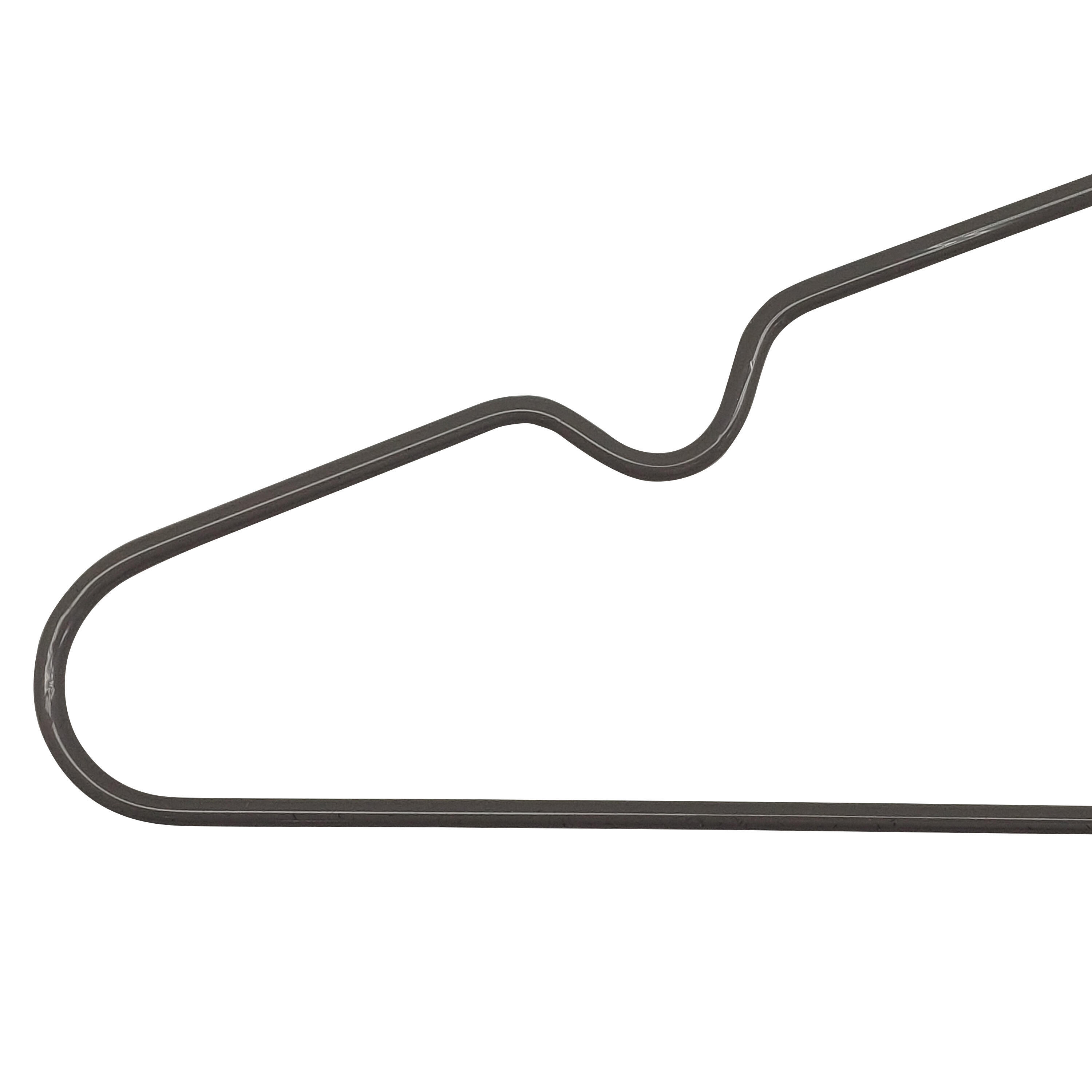 Lot de 8 cintres SPACEO métal avec revêtement pvc gris, H.18.5xl.40.5x P.2.88cm - 3