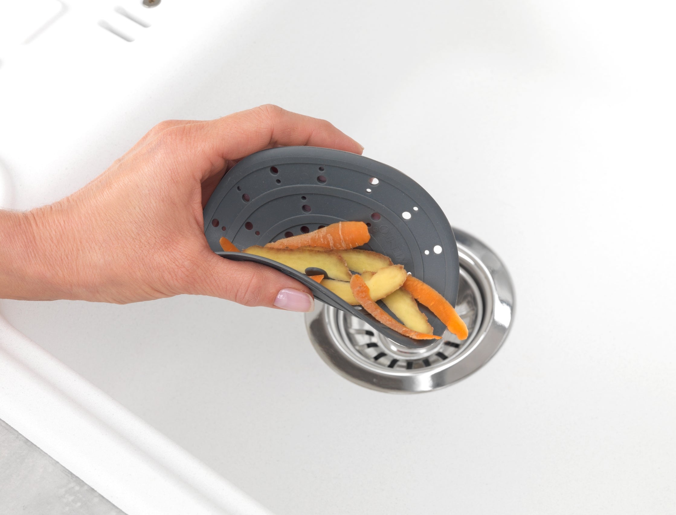 Tamis fond d'évier silicone gris - 2