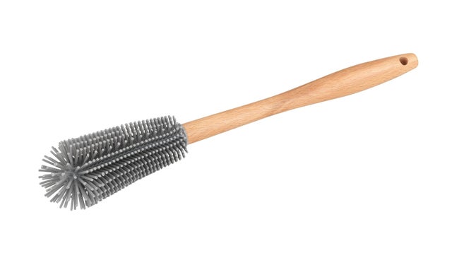 Goupillon en silicone avec manche en bois