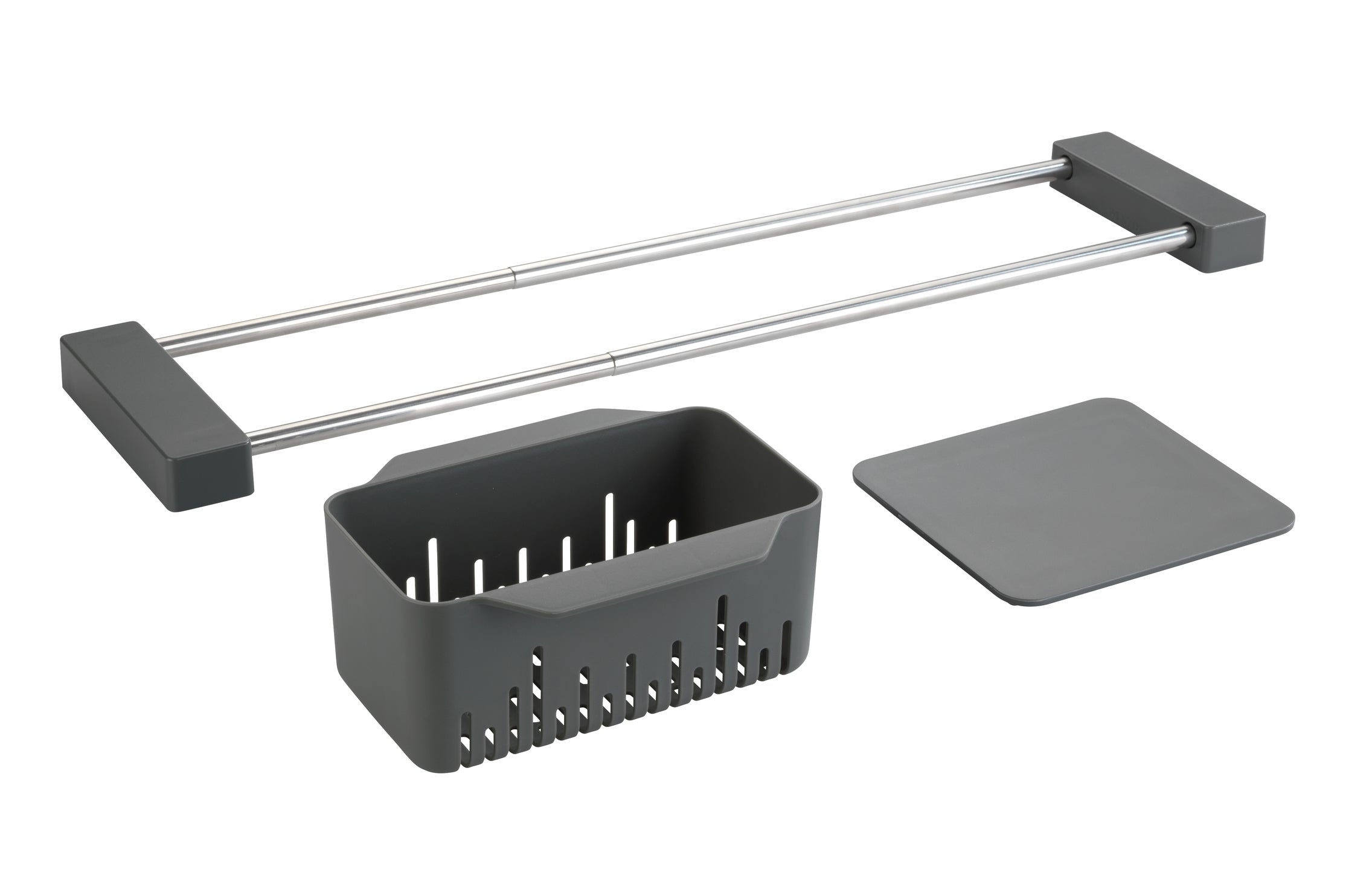 Bac rangement évier pvc autoportant gris - 3
