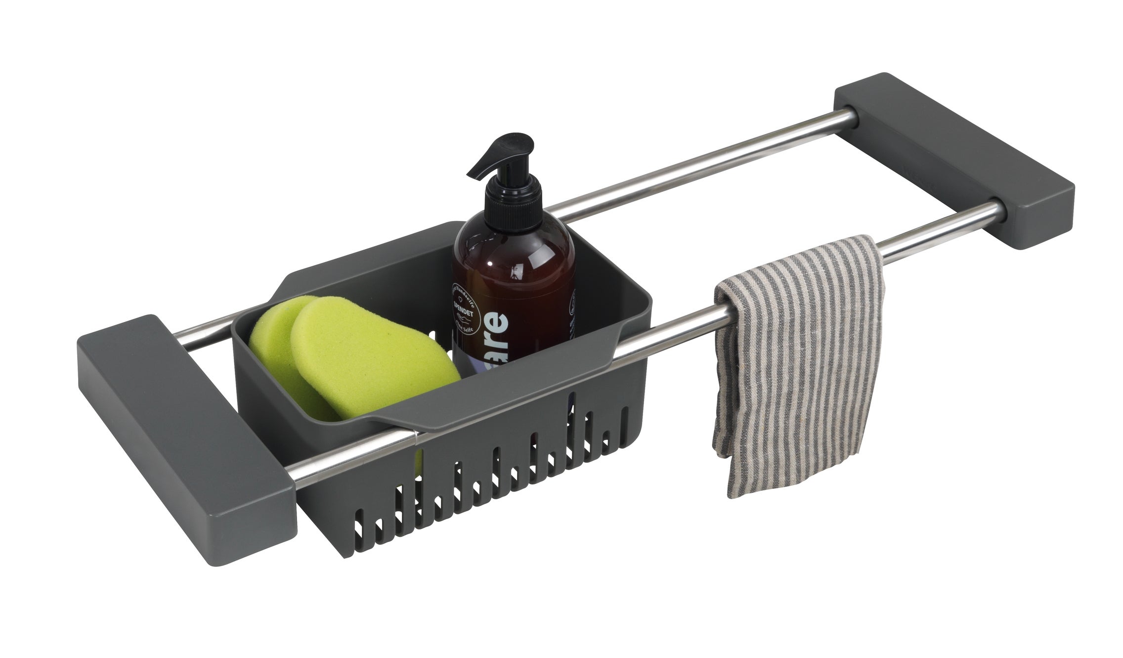 Bac rangement évier pvc autoportant gris - 8