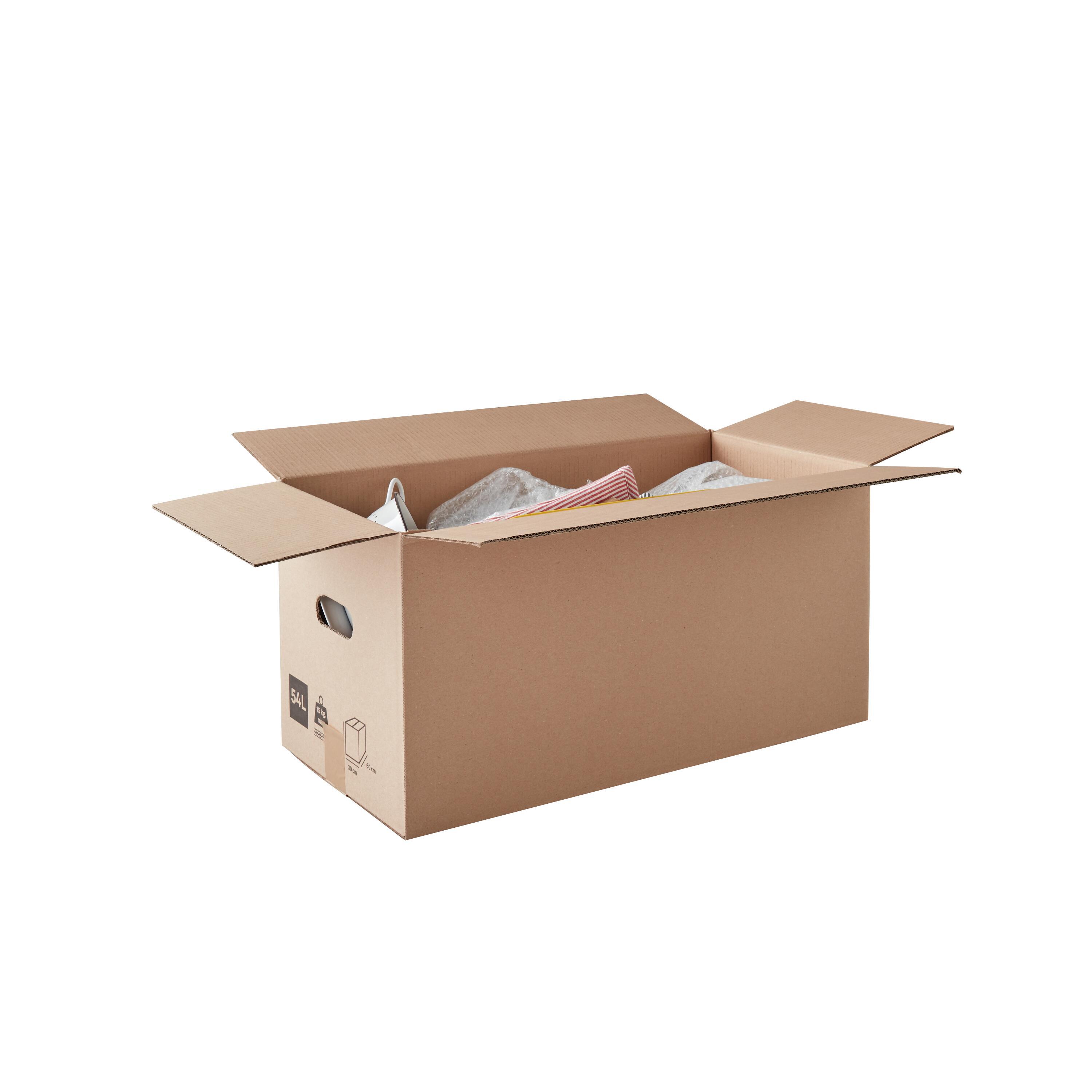 Scatola da imballaggio avana 2 onde L 60 x H 30 x P 30 cm, set di 10 pezzi - 9