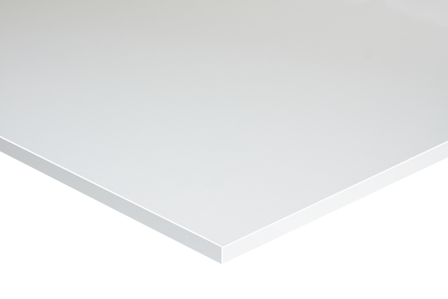 Plan de toilette aggloméré blanc mat snow Ep.1.8 x l.120 x H.49 cm .