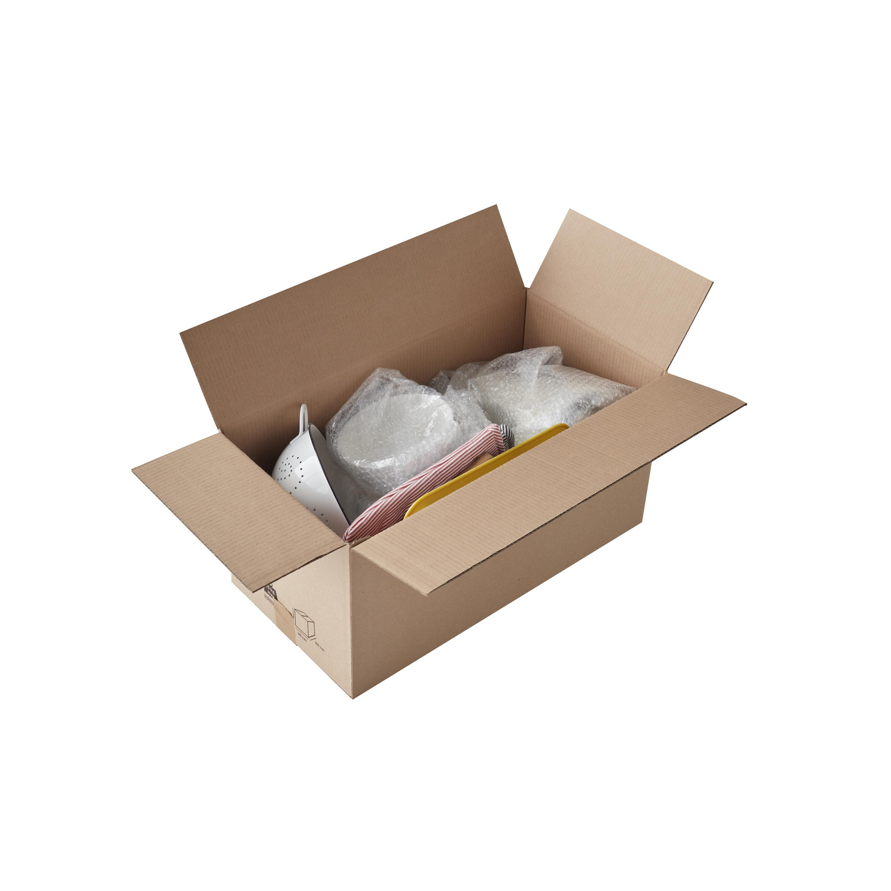 Scatola da imballaggio avana 2 onde L 60 x H 30 x P 30 cm, set di 10 pezzi - 6