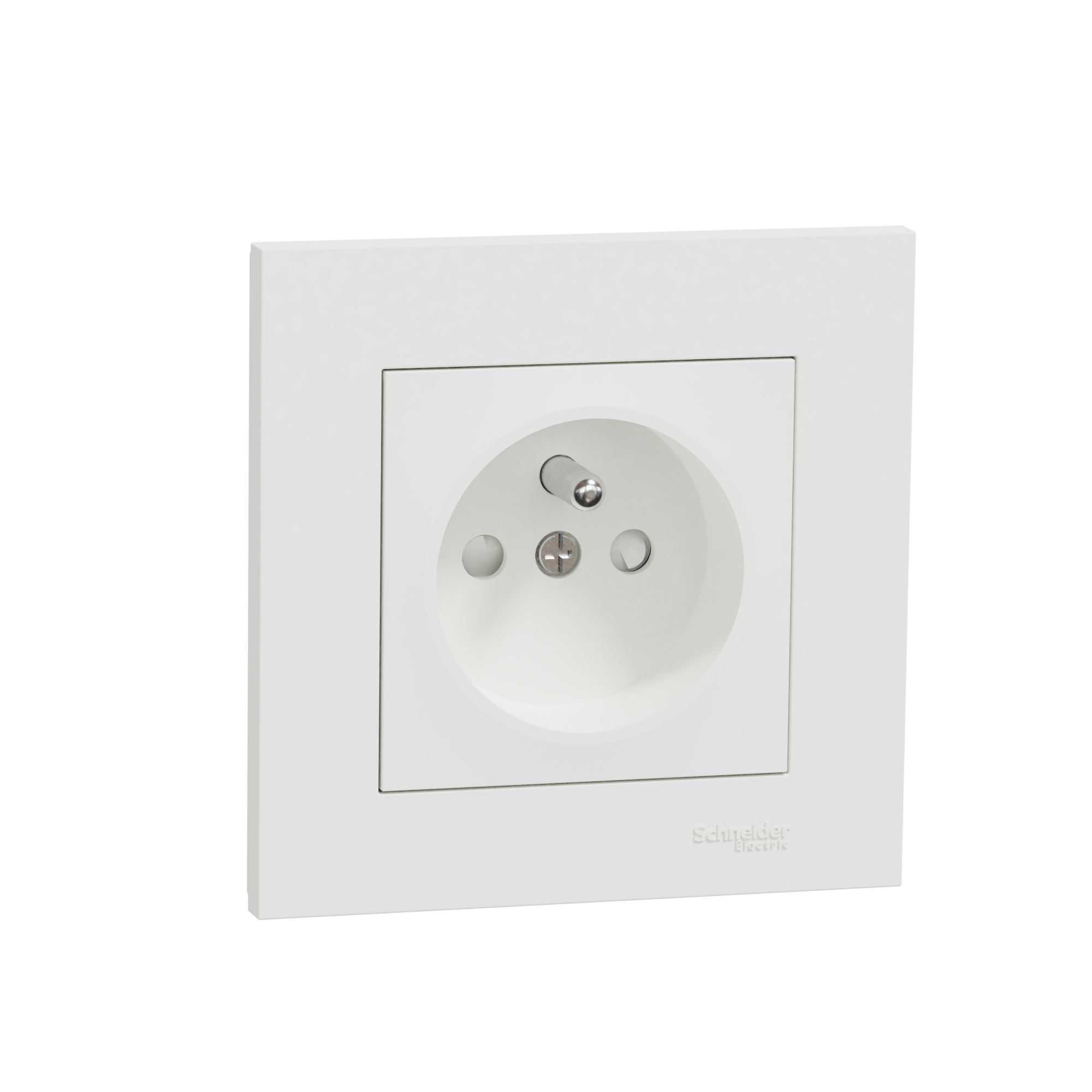 Lot de 5 prises avec terre complet Miluz, SCHNEIDER ELECTRIC, blanc - 10