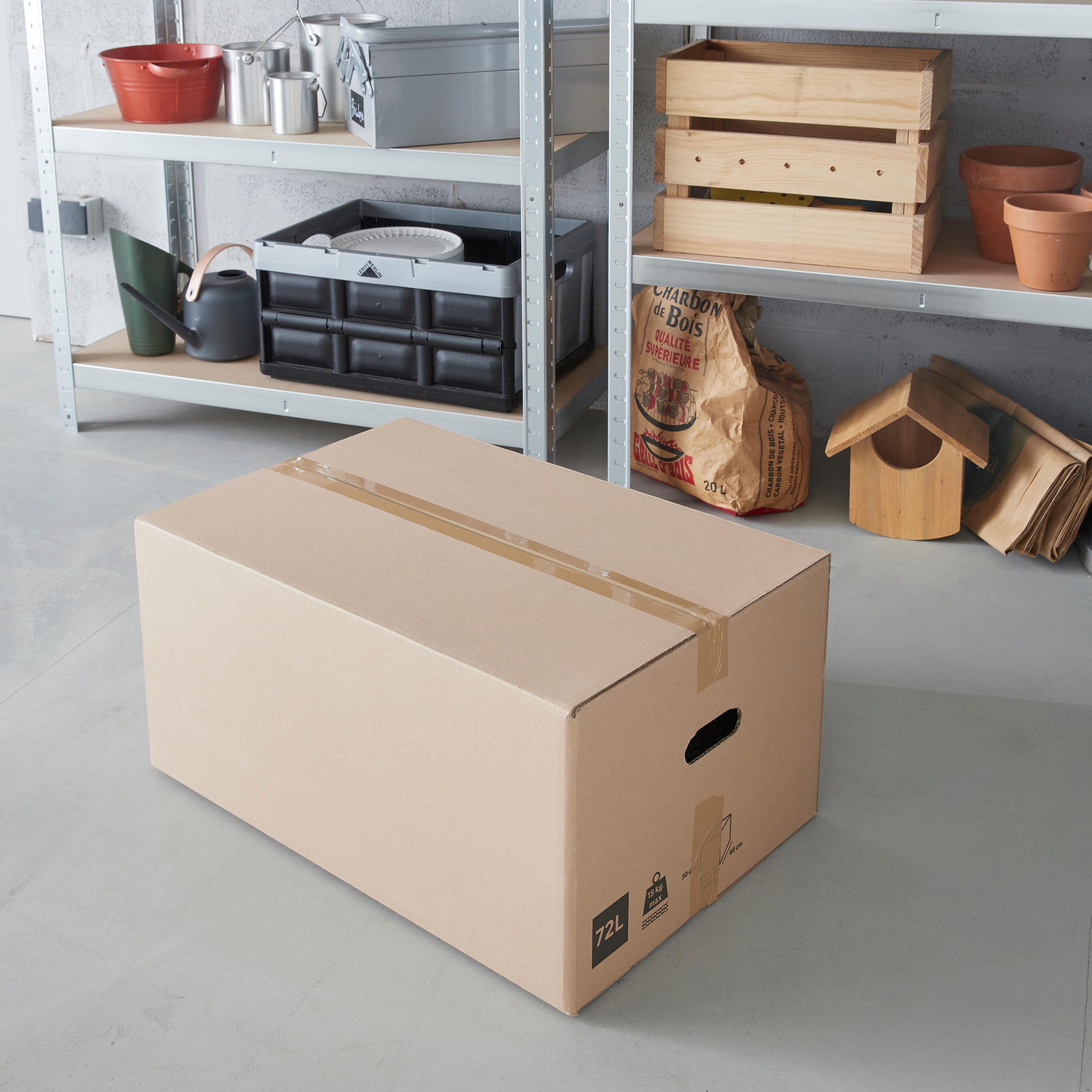 Carton de déménagement 72 l, l.52 cm x H.35 cm x p.40 cm - 2