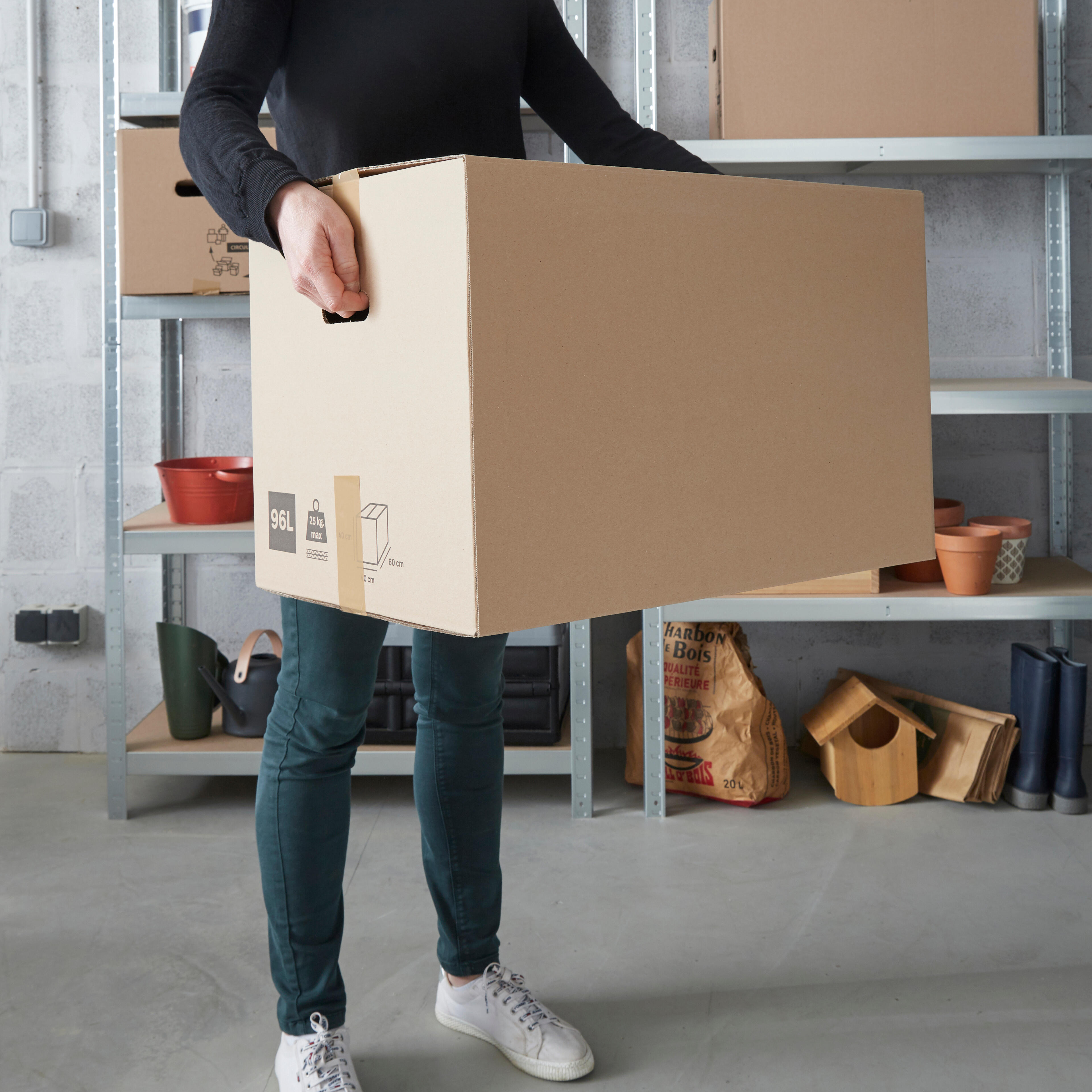 Scatola da imballaggio avana 2 onde L 60 x H 40 x P 40 cm - 3