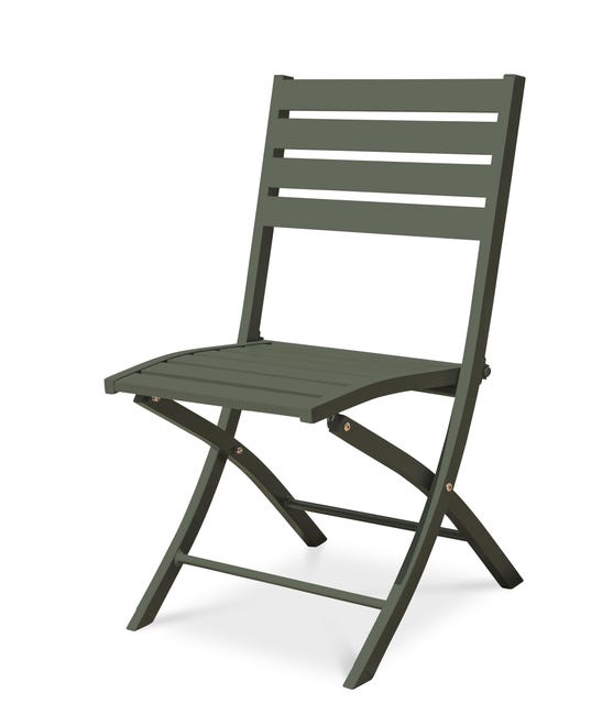 Chaise Marius en Aluminium Vert Kaki