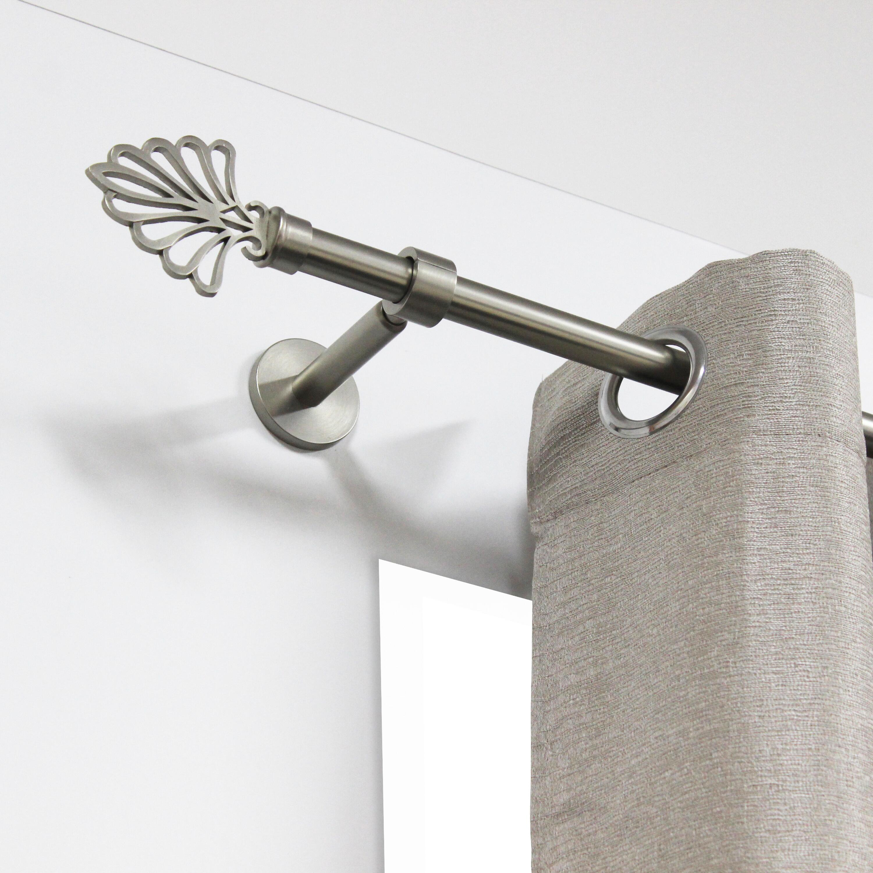 Tringle à rideau nickel Kali, L.150 cm, diam.20 mm, INSPIRE - 2