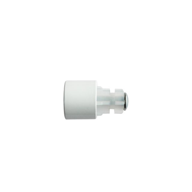 Lot de 2 embouts pour barre à rideau , Diam.20 mm blanc Maya, INSPIRE