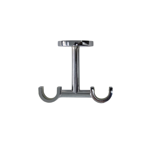 Staffa doppio aperto Ø 20 mm Vic EASY FIX in alluminio cromo opaco 9 cm INSPIRE
