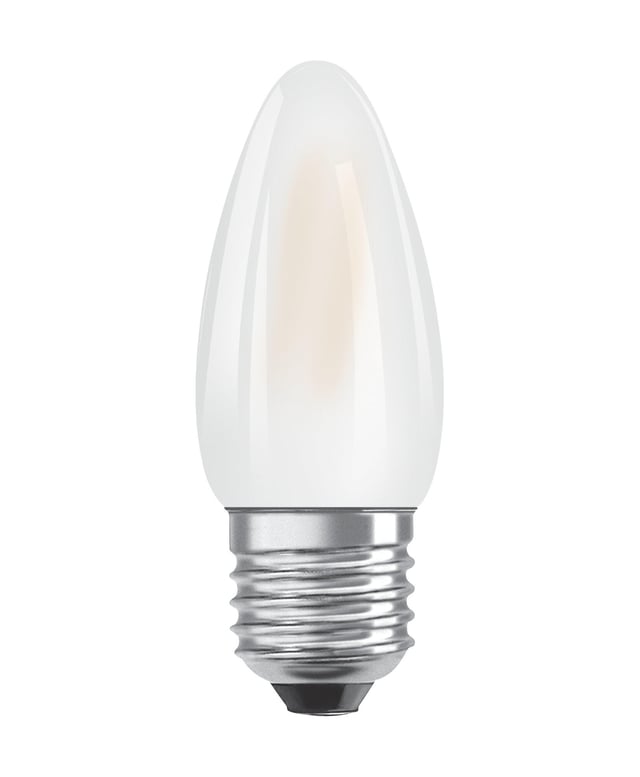 Ampoule led, flamme E27, 470lm = 40W, blanc chaud, OSRAM