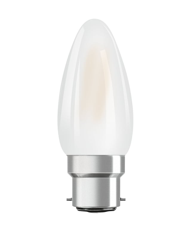Ampoule led, flamme B22, 470lm = 40W, blanc chaud, dimmable, OSRAM