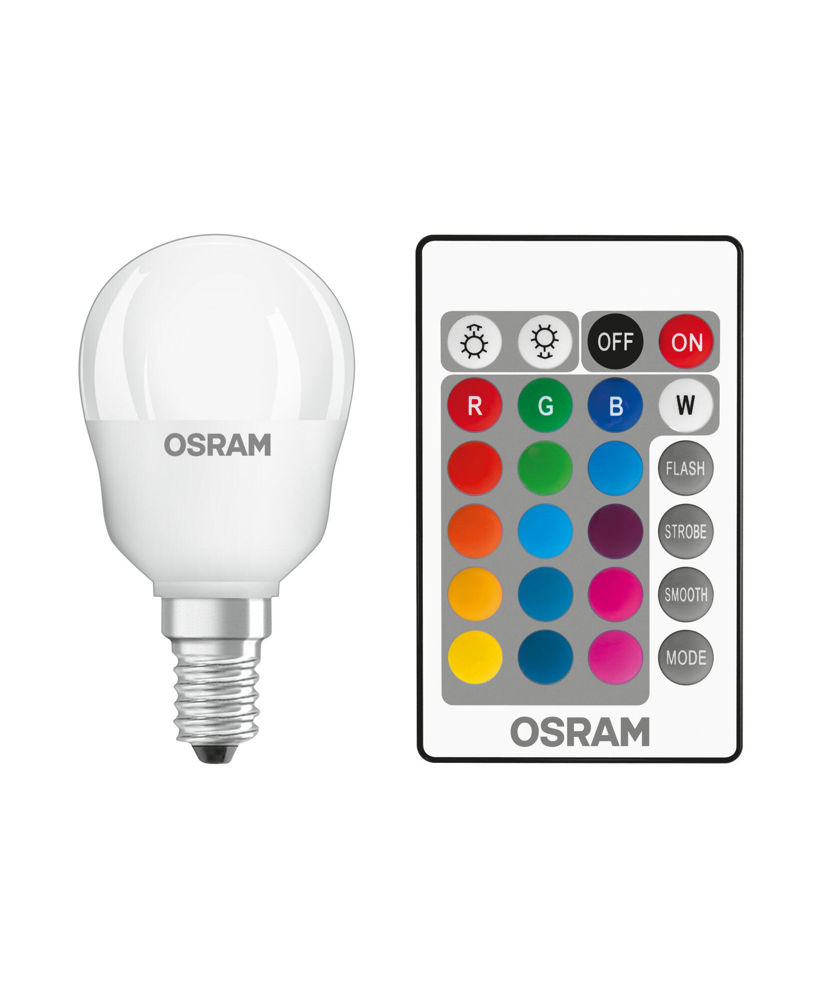 Bombilla led e14 esférica 250 lúmenes 4.5w de 2700k osram