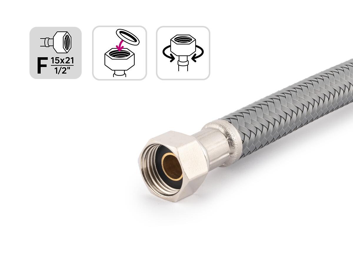 Flexible coudé femelle/femelle 15x21 (1/2