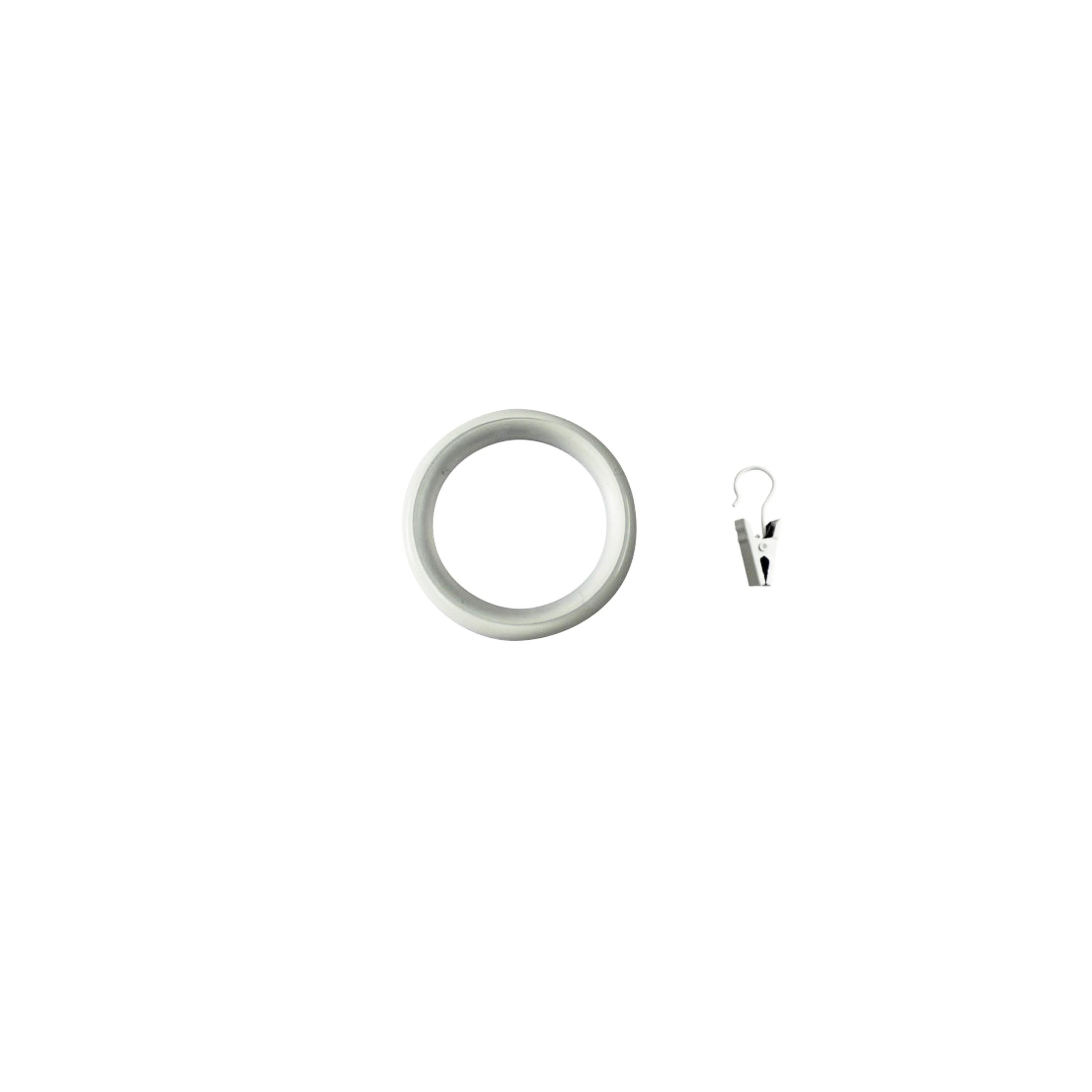 Anneaux et crochets +silencieux/clips maya 20 mm métal blanc brillant - 2