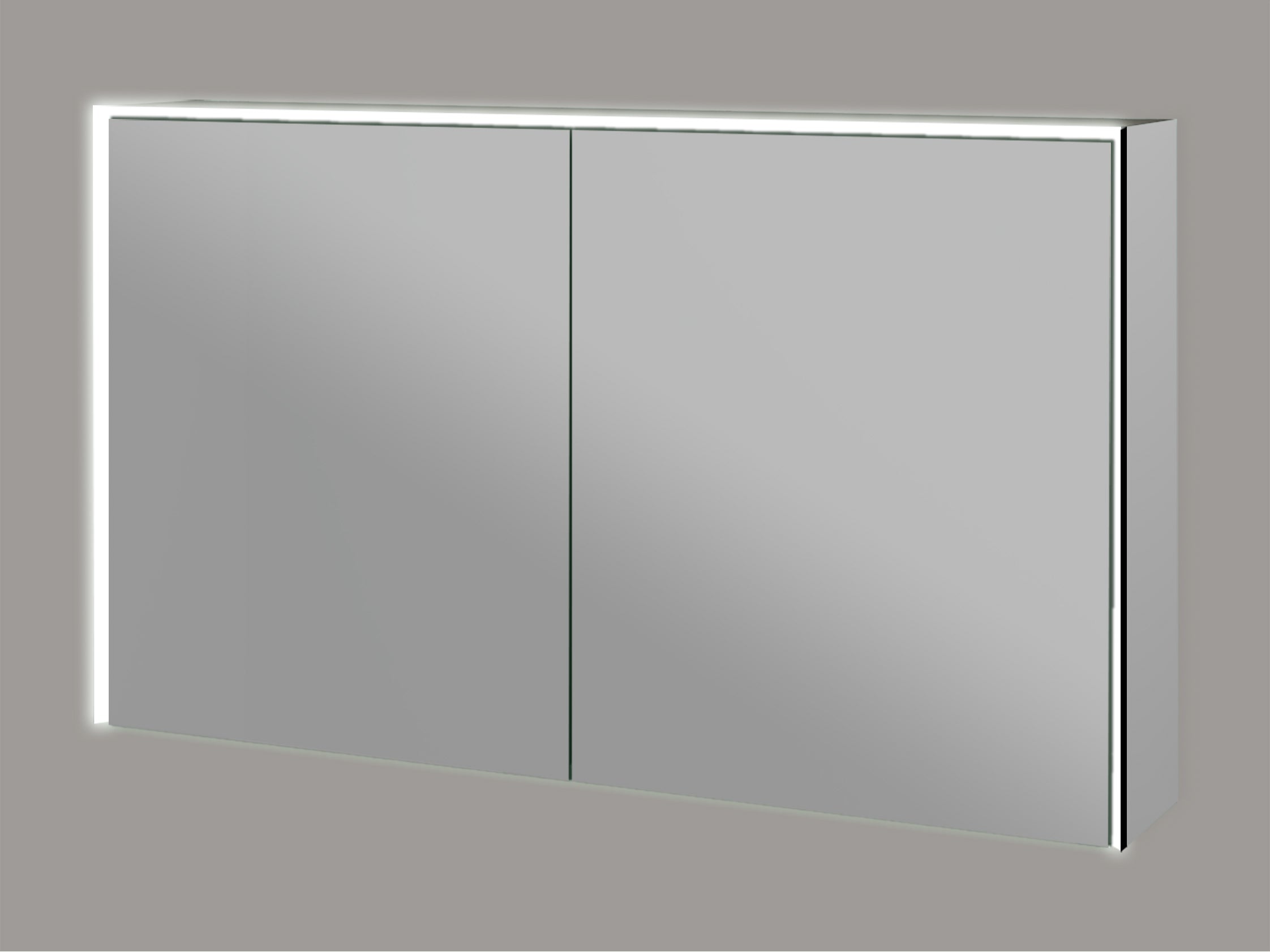 Armoire led 2p de toilette lumineuse l. 120 cm H. 70 cm P. 20 cm, verre ...