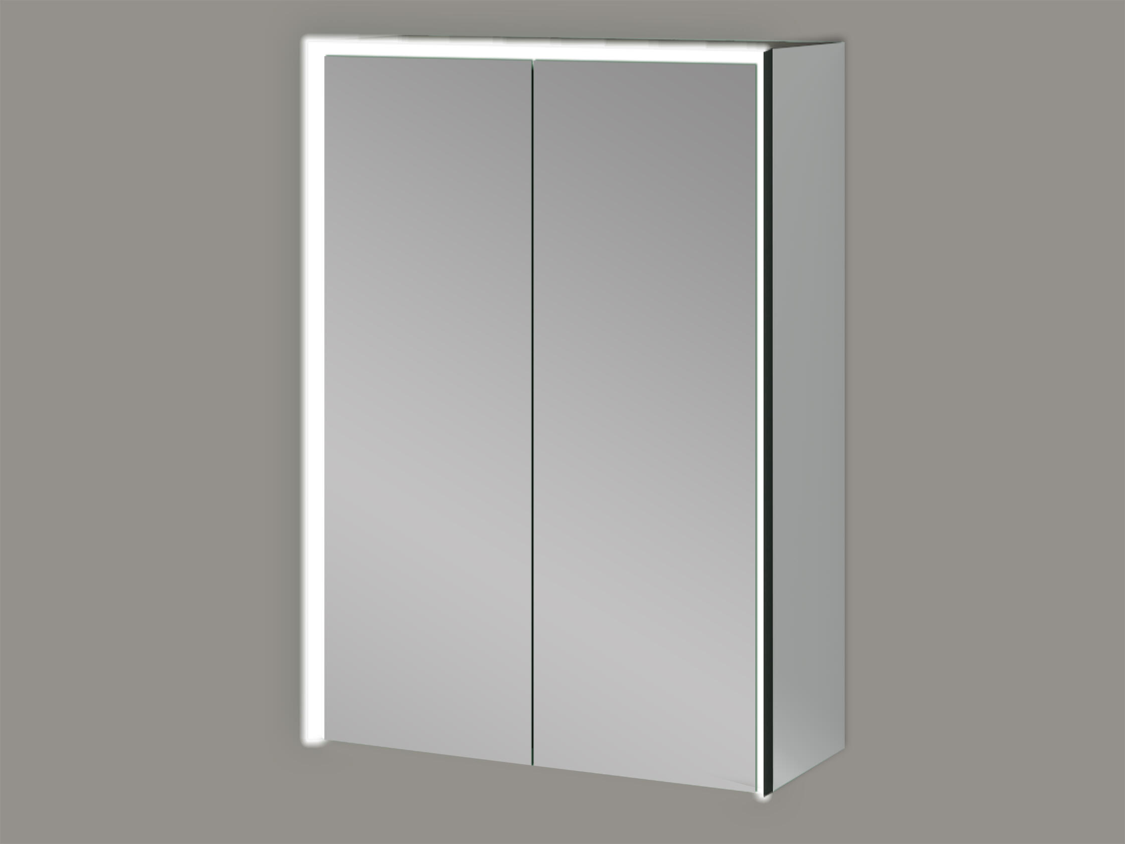 Armoire led 2p de toilette lumineuse l. 50 cm H. 70 cm P. 20 cm, verre ...