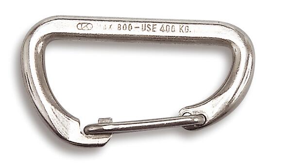 Porte-mousqueton sécurité en inox, 80 mm - 2