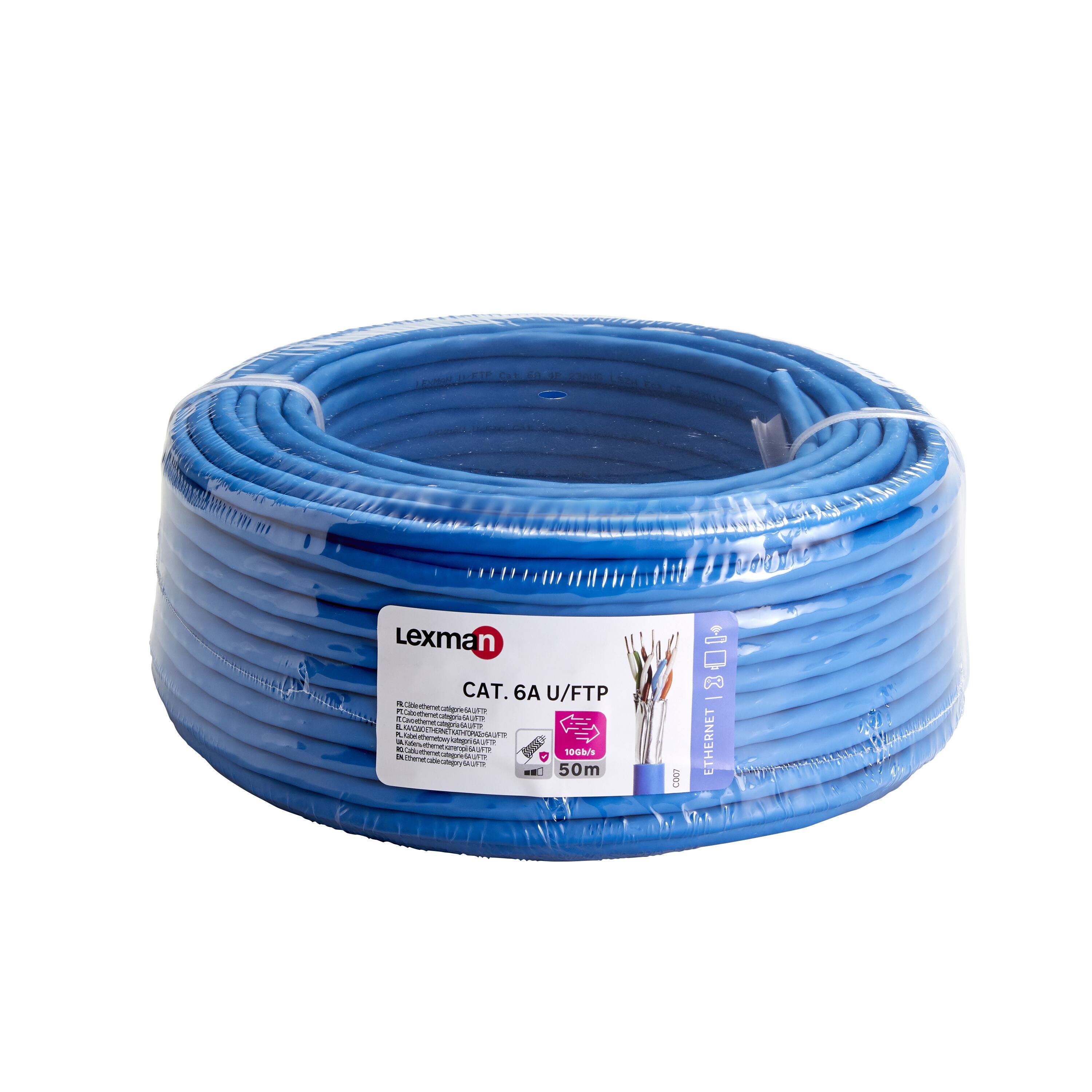 C ble Ethernet Blind RJ45 Cat 6A 23AWG 50m LEXMAN Leroy Merlin c-ble-ethernet-blind-rj45-cat-6a-23awg-50m-lexman-leroy-merlin