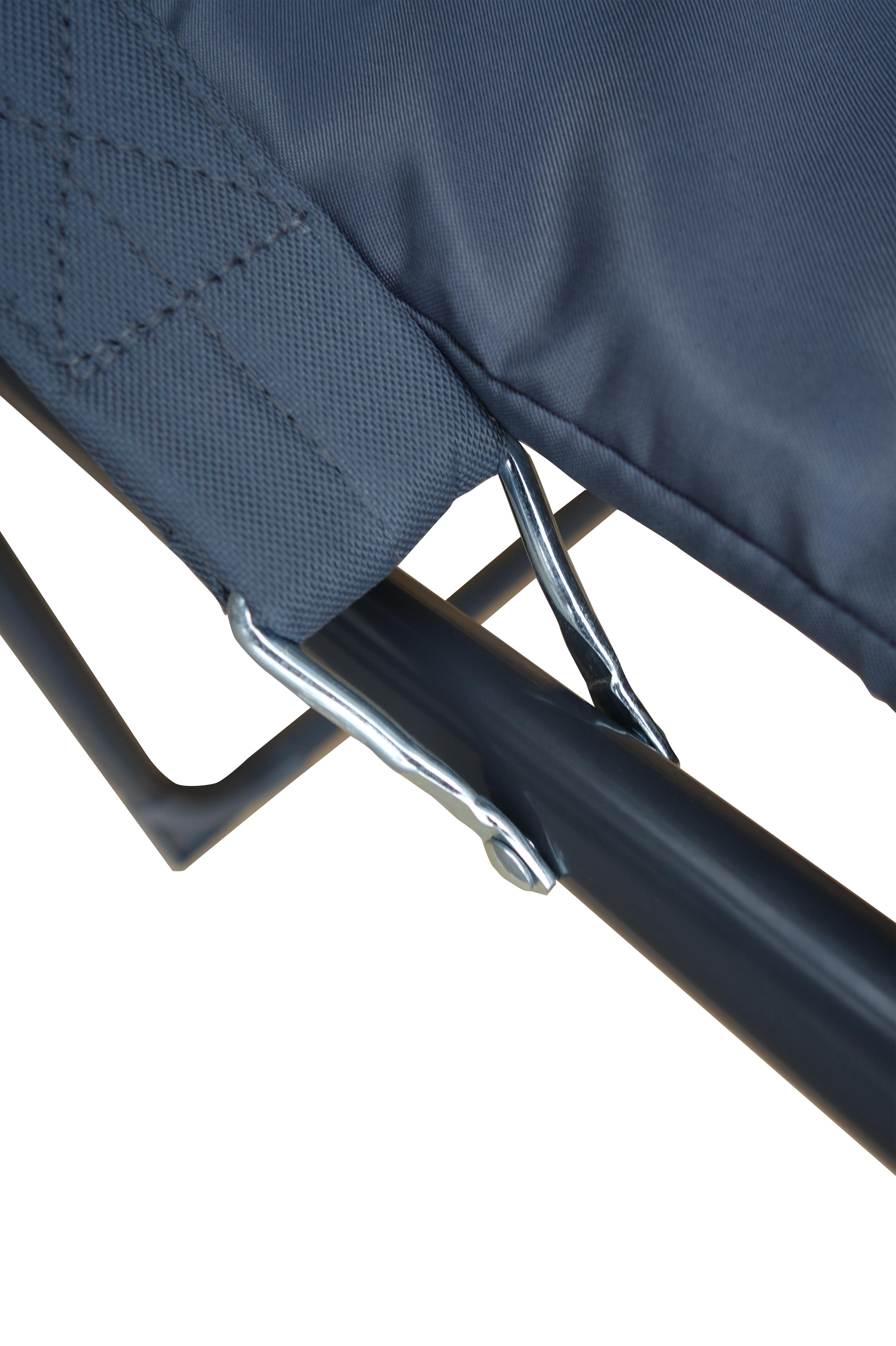 Relax de jardin MARSELLA pliable en métal coloris gris anthracite - 6