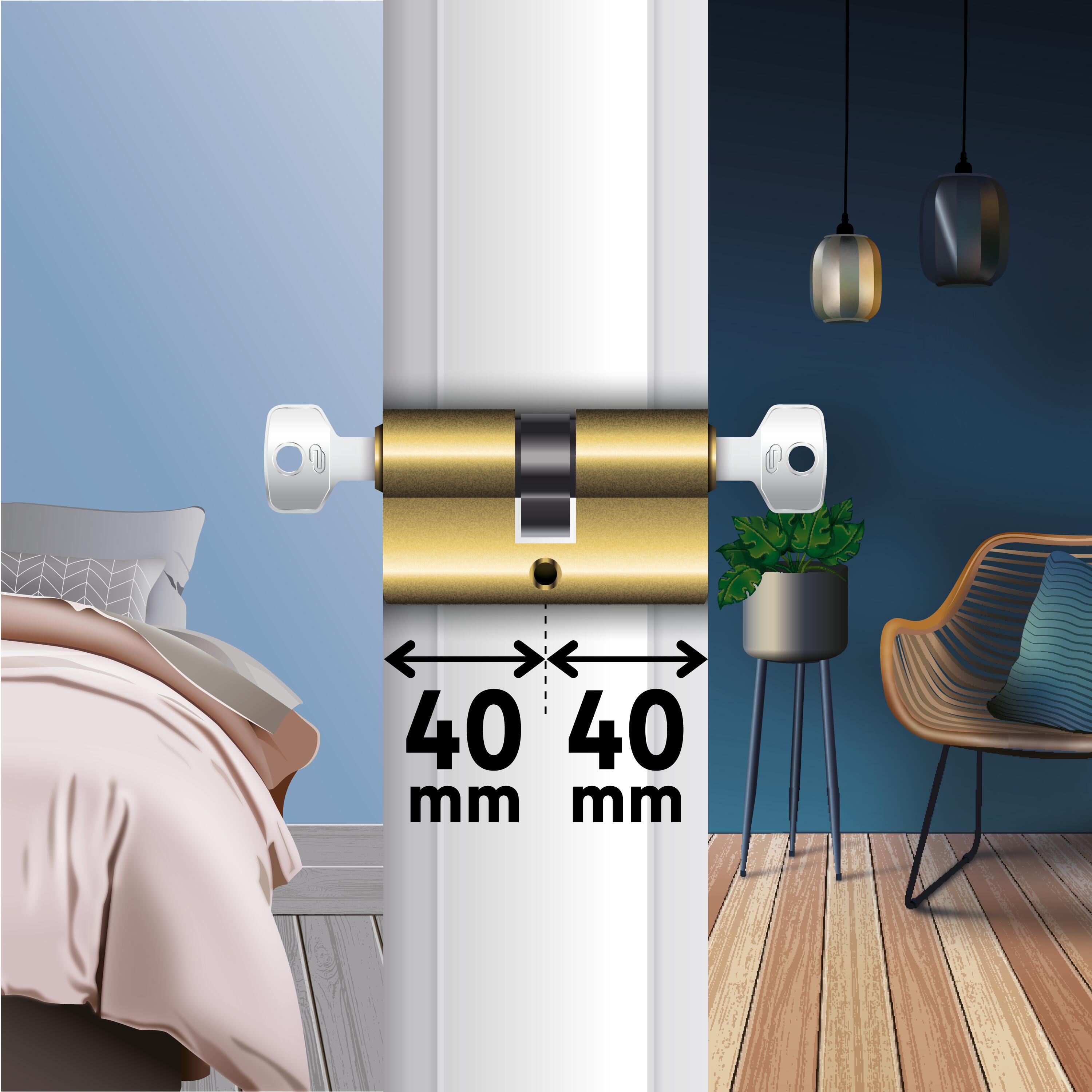 Cylindre de serrure Yellow line L.40 + 40mm 3 clés - 2