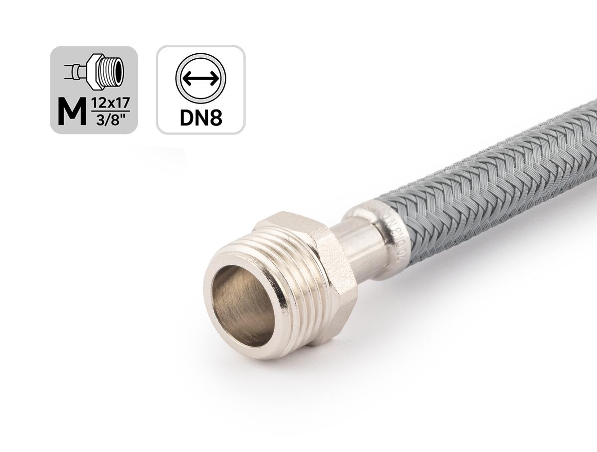 Lot de 2 flexibles mâle/femelle 12x17 (3/8