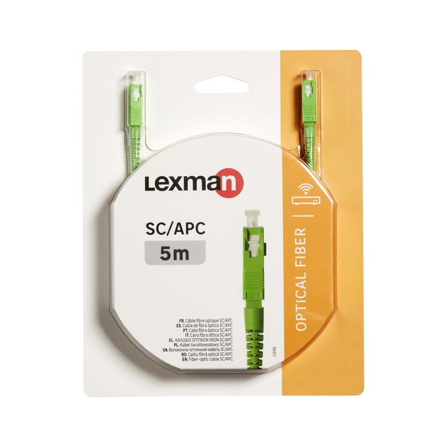 Câble fibre optique, 5m, Orange/SFR/Bouygues, sc/apc, LEXMAN