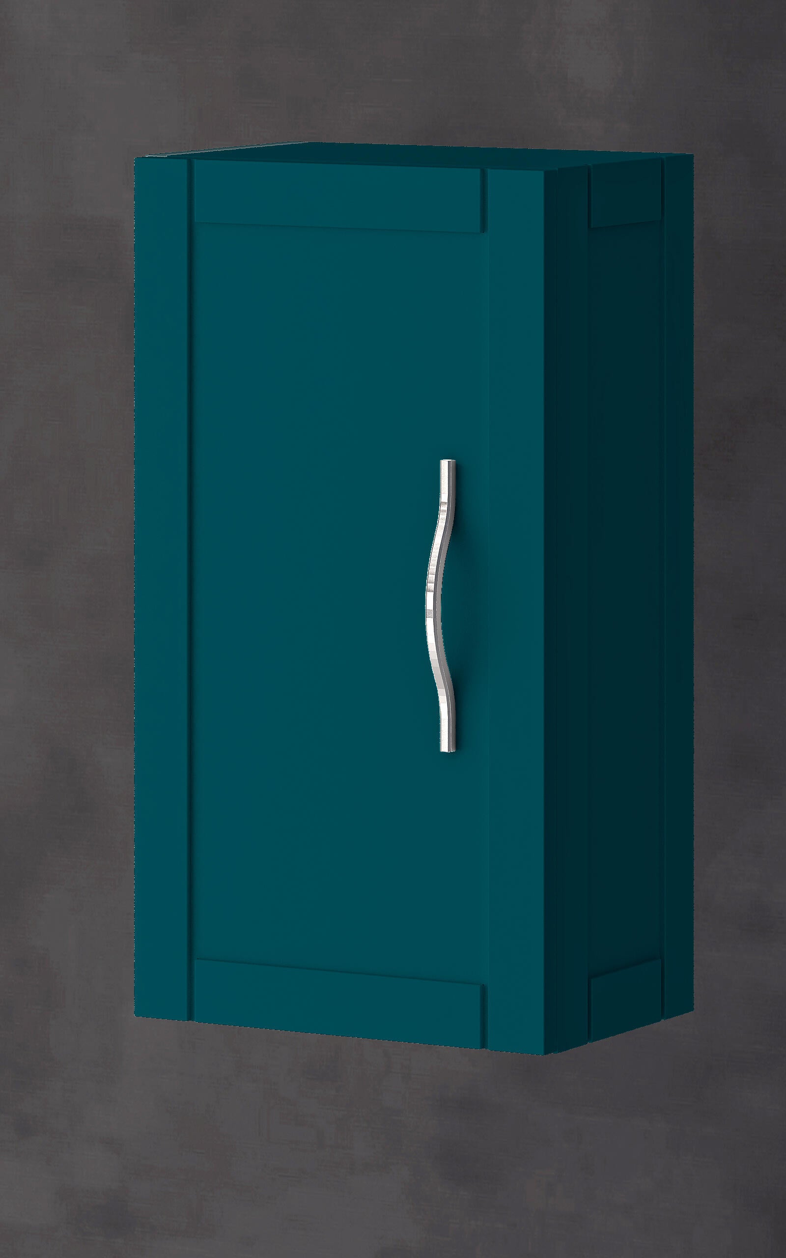 Pensile bagno Tiffany blu petrolio in mdf BADEN HAUS, 1 anta apertura da sinistra P 20 x L 30 x H 55 cm - 3