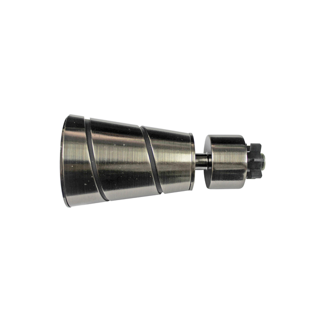 Finale per bastone Jazz EASY FIX cono in acciaio spazzolato nero lucido Ø 28 mm INSPIRE, 1 pezzo